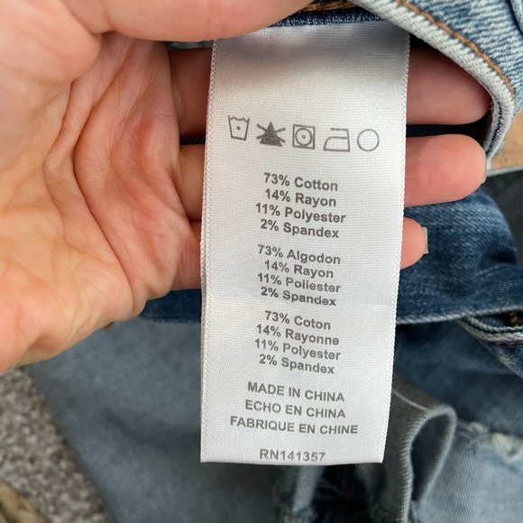 Nordstrom Light Wash Distressed Jean Shorts - Picture 3 of 4